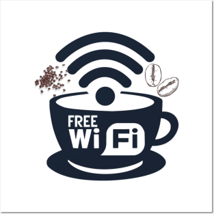 Sticker for business free wifi Posters and Art